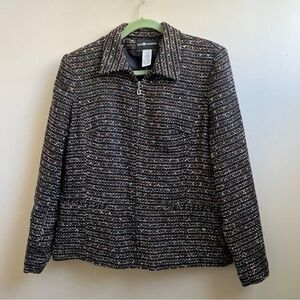 SAG HARBOR woman’s career TWEED Blazer Jacket LADIES Size 12